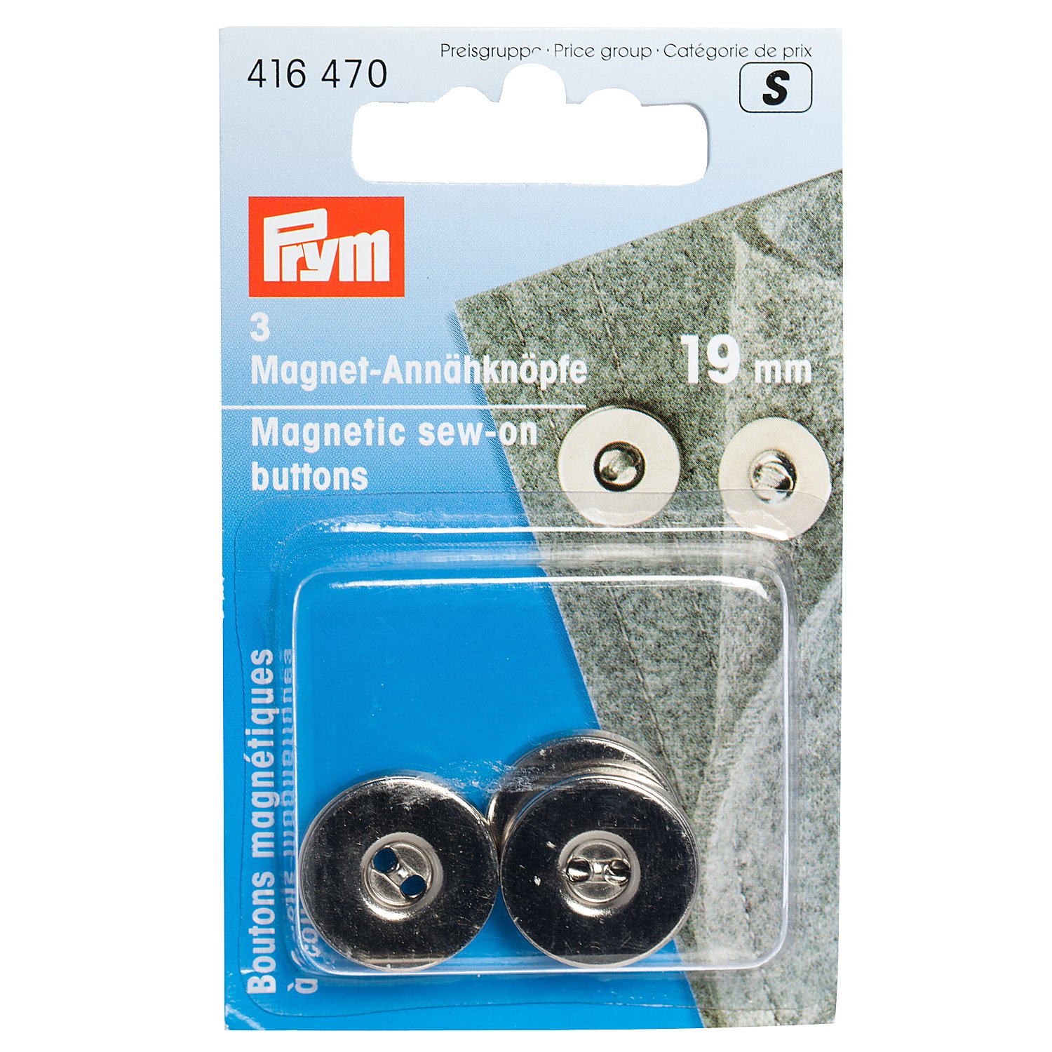 Prym Magnet-Verschlüsse, Größe: 19 mm Ø, Inhalt: 3 Stück