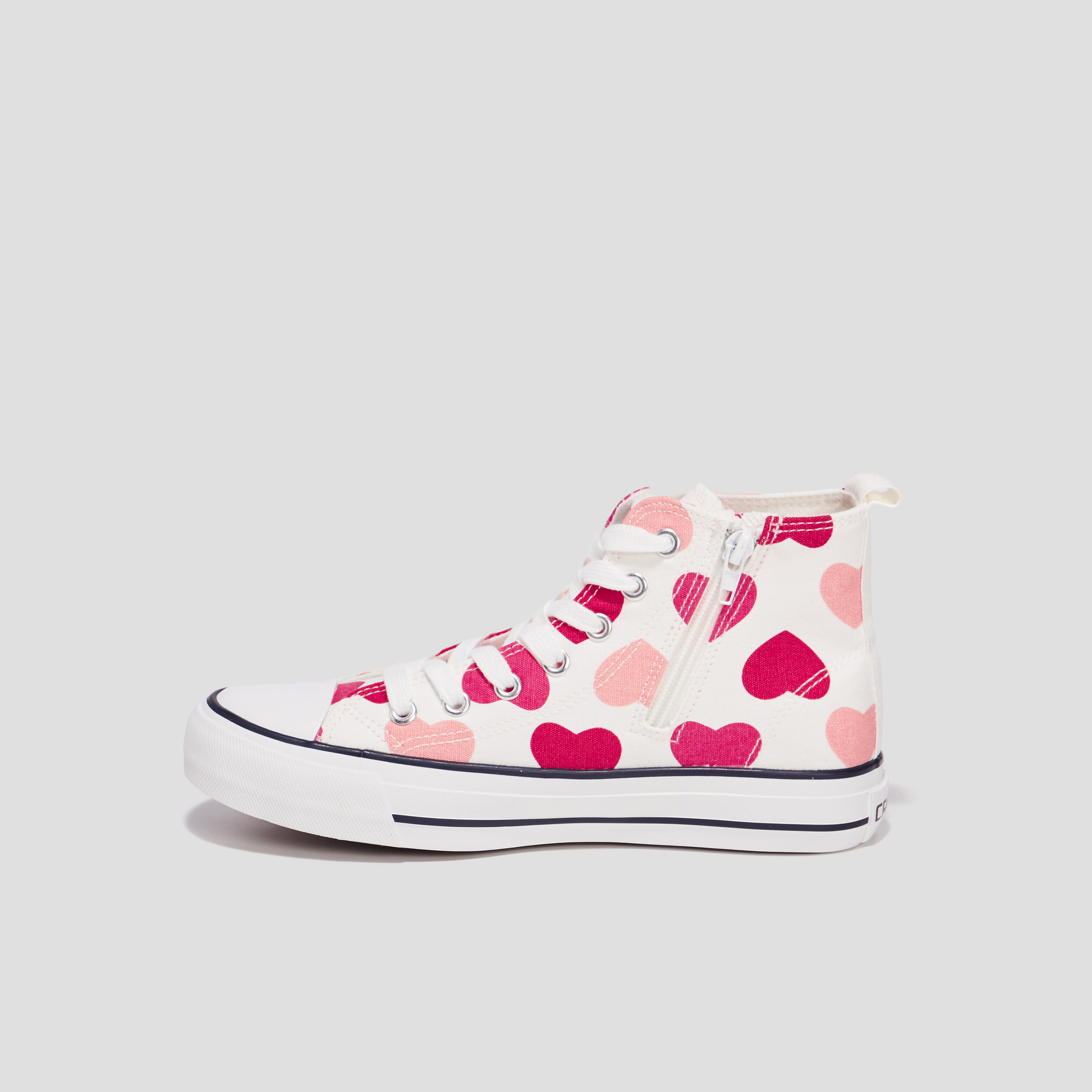 Tennis montantes en toile zippées Creeks multicolore fille | La Halle