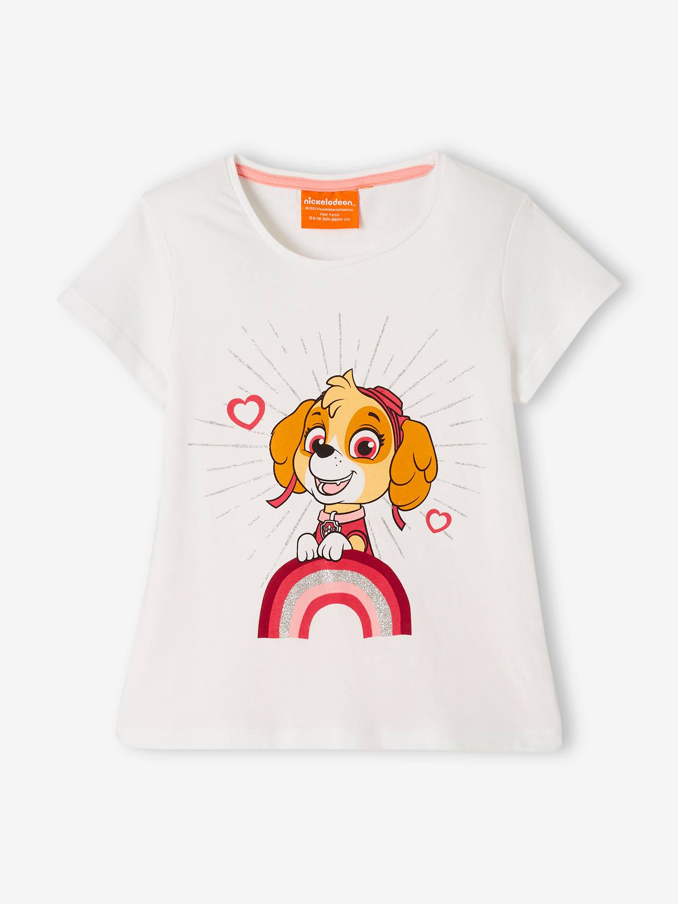 Paw Patrol Kurzer Kinder Schlafanzug PAW PATROL - weiß+rosa