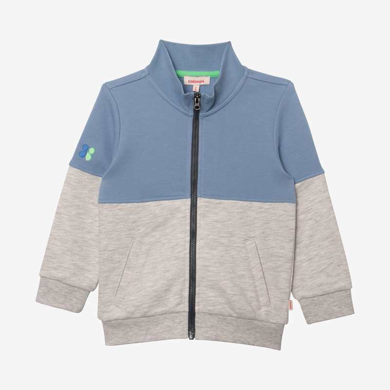 Cardigan bébé garçon bicolore gris Catimini