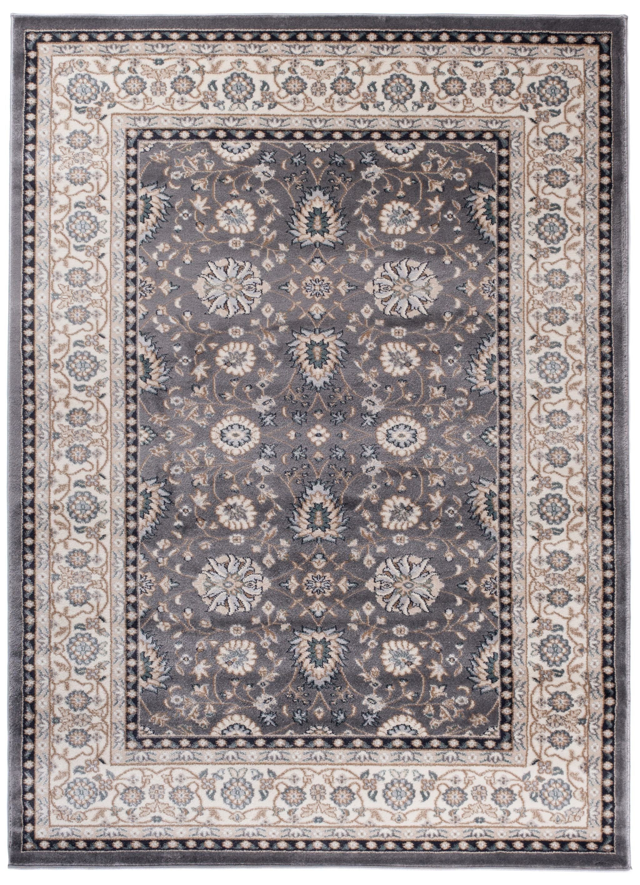 Orientteppich Oriente Teppich - Traditioneller Teppich Orient Grau, Mazovia, 60 x 100 cm, Geeignet für Fußbodenheizung, Pflegeleicht, Wohnzimmerteppich