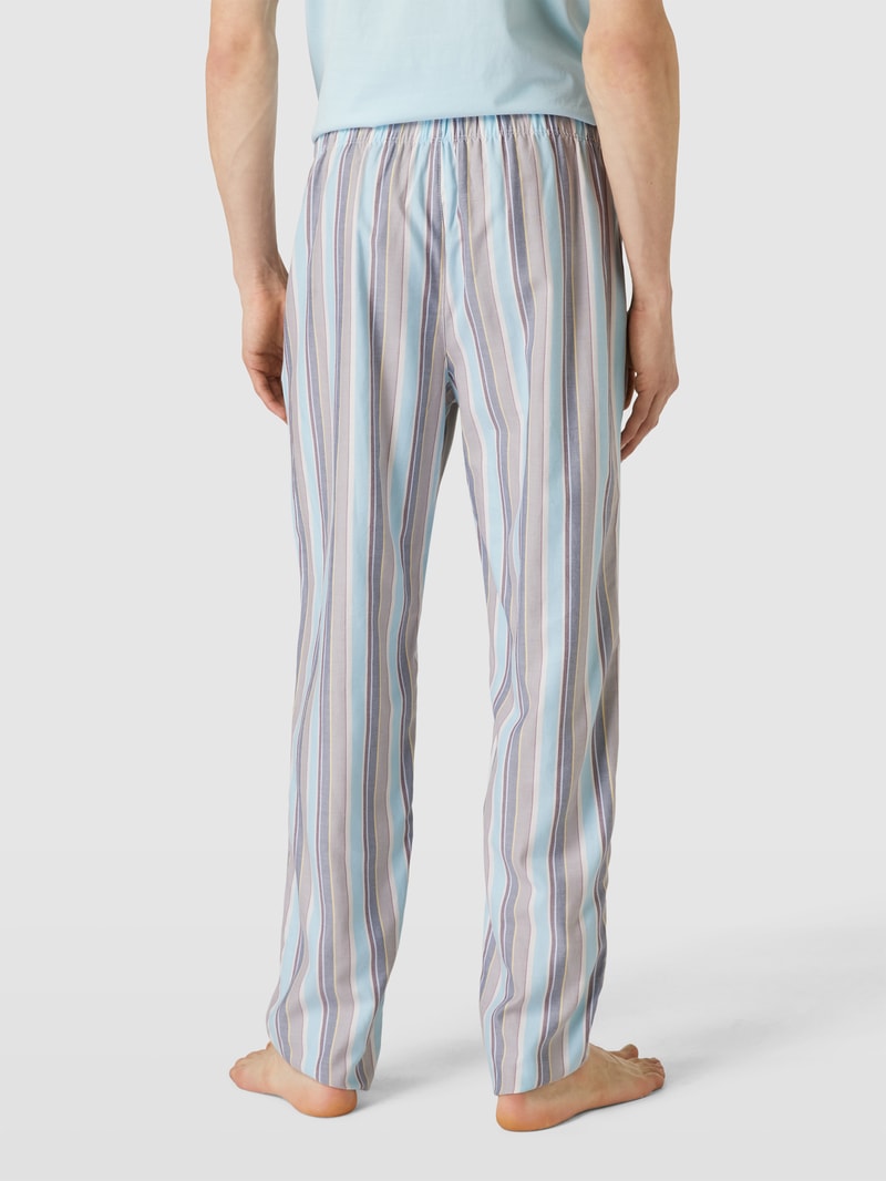 Pyjama-Hose mit Streifenmuster Modell 'Night & Day' in beige