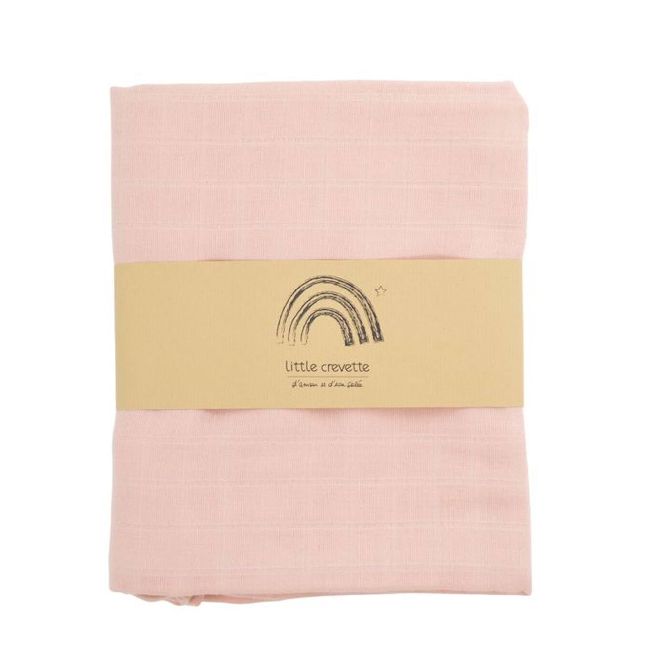 Maxi-lange en coton bio* uni Corail rose