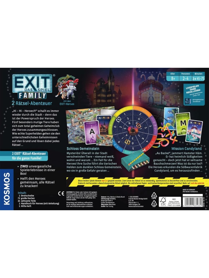EXIT EXIT - Das Spiel - Family: Schloss Gemeinstein Mission Candyland, ab 8 Jahre günstig kaufen onesize