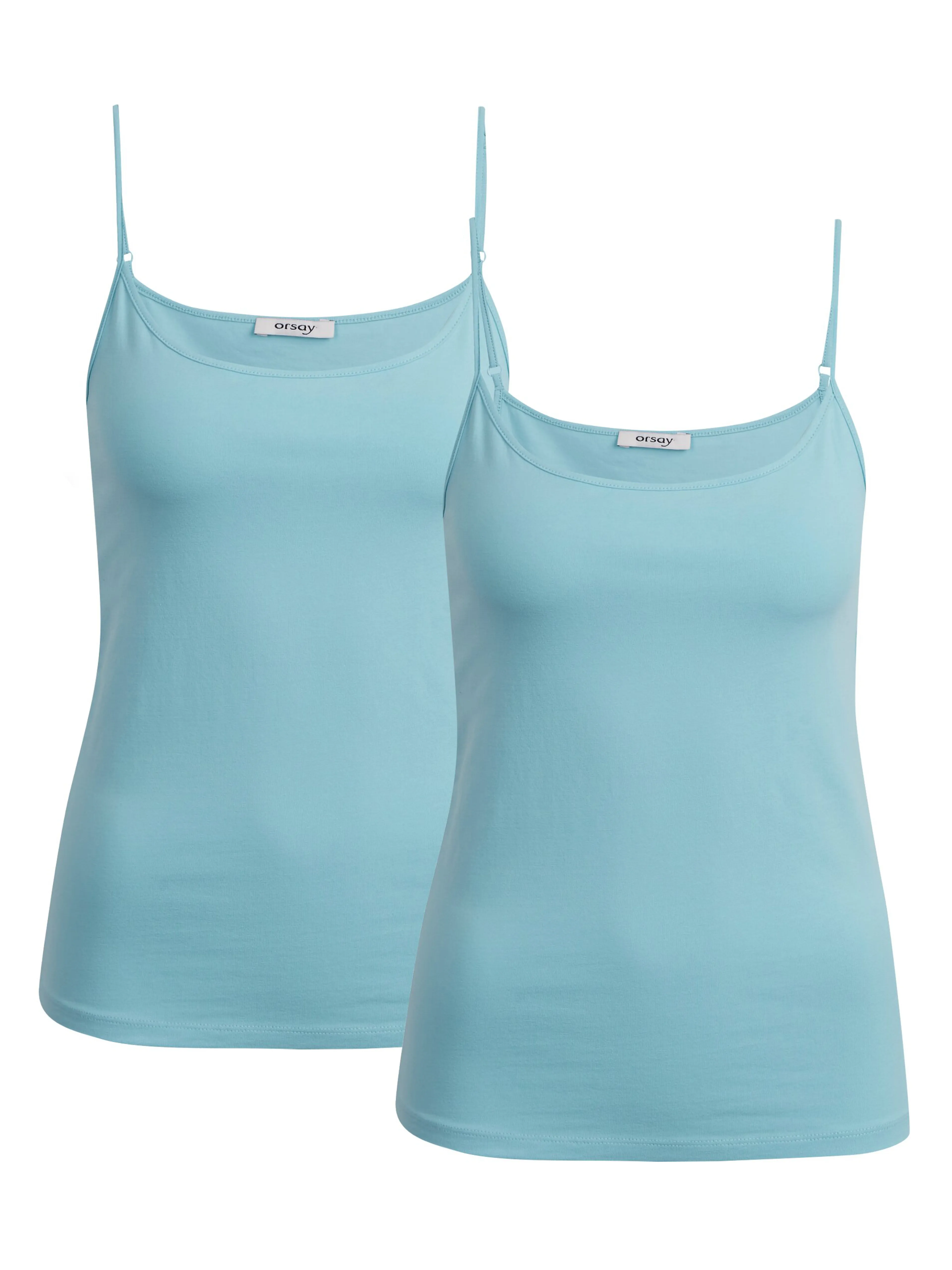Set aus zwei Damen-Basic-Tank-Tops in Hellblau ORSAY