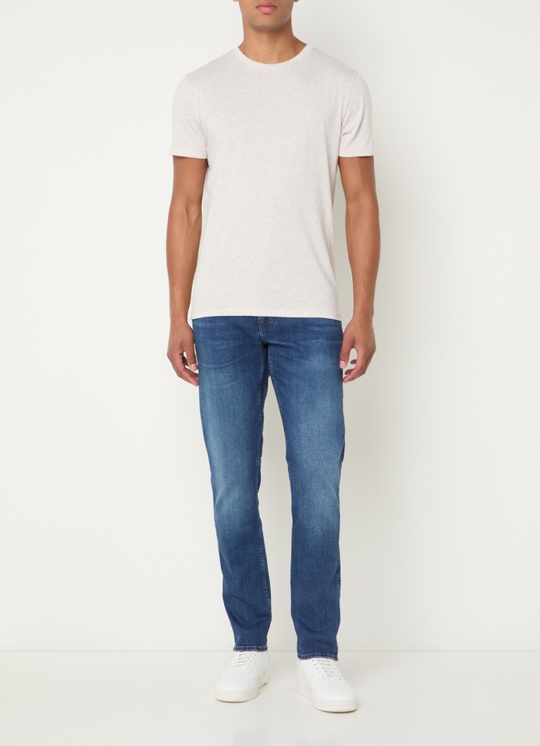7 For All Mankind Slim fit džinsi ar vidēji biezu mazgāšanas dziļumu un sānu kabatām