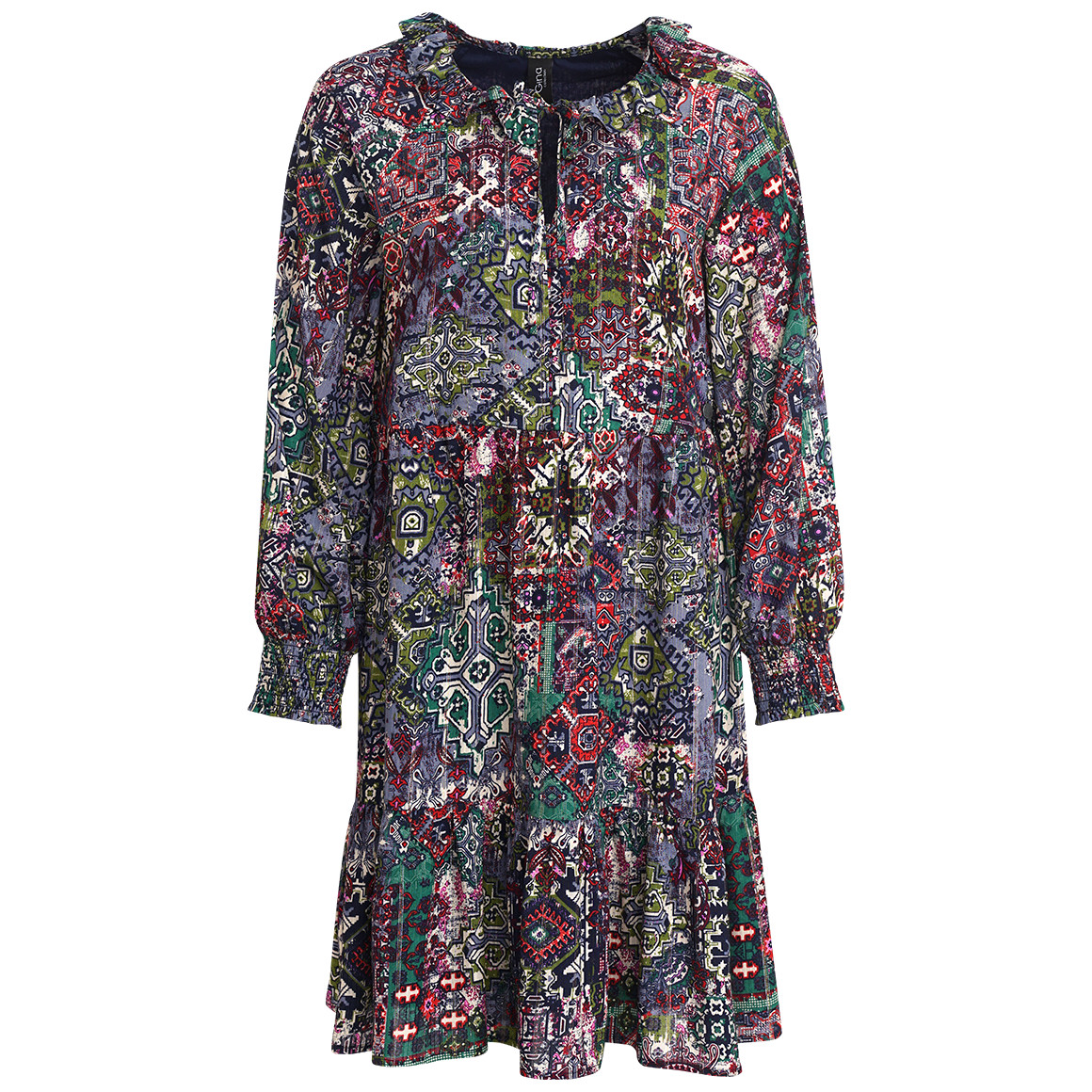 Damen Kleid mit buntem Allover-Print
