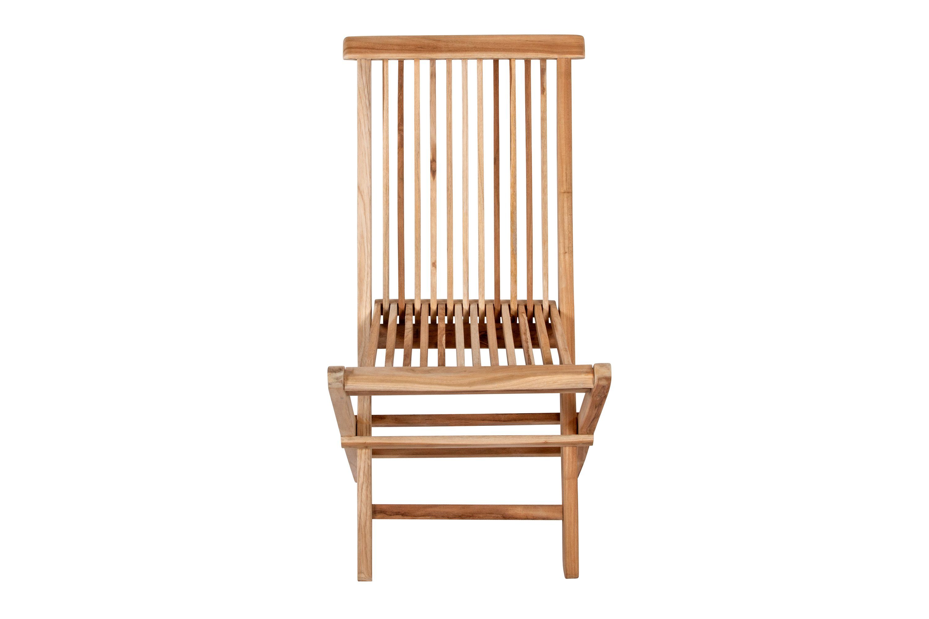 SAM® Gartenstuhl Fiona, Klappstuhl, robustes Teakholz, ohne Armlehnen, klappbar