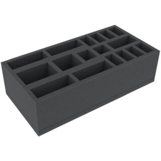 Feldherr 258 mm x 128 mm x 70 mm Schaumstoffeinlage für Brettspiele mit 17 Fächern