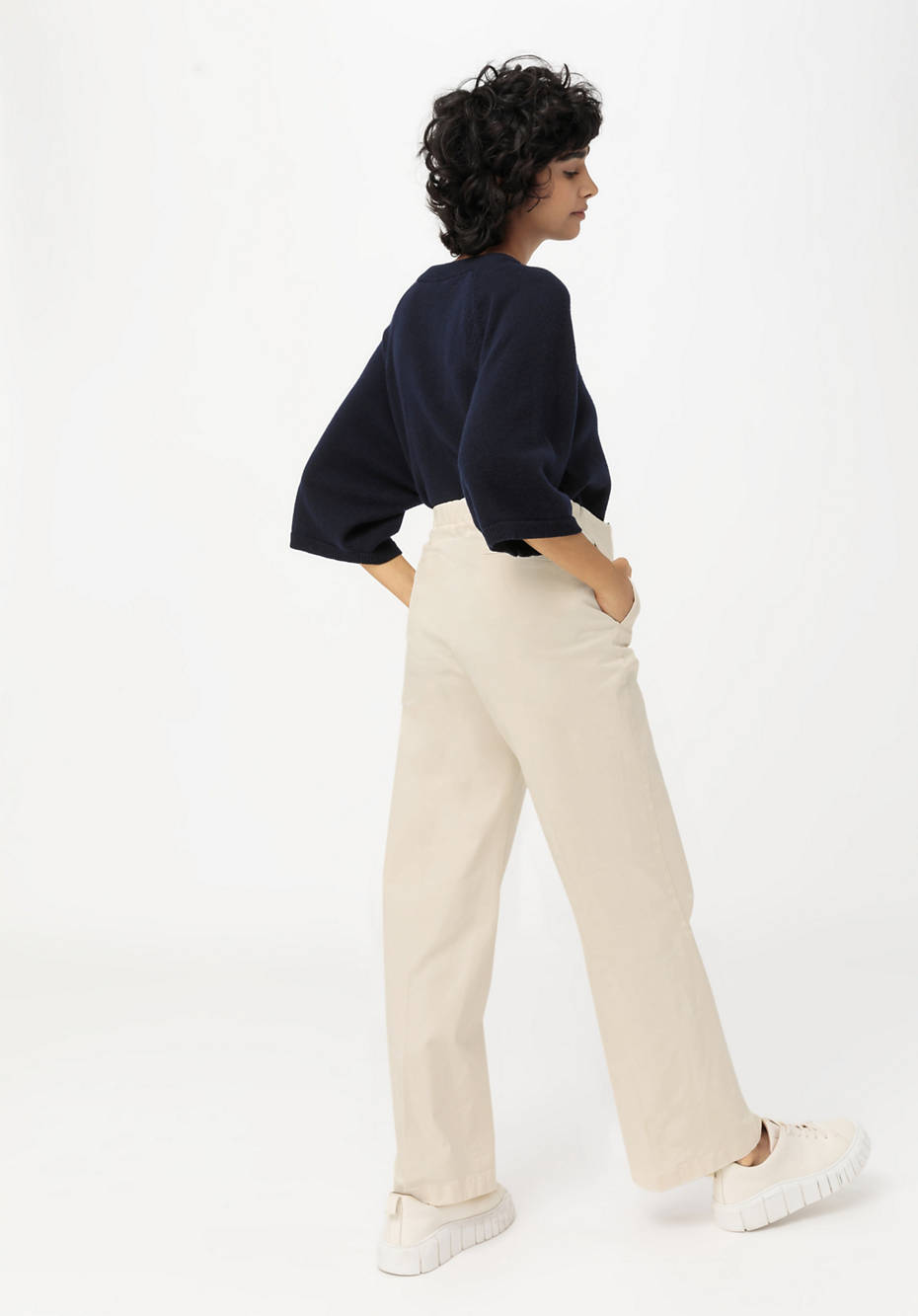 Hose Wide Leg aus Bio-Baumwolle mit Hanf