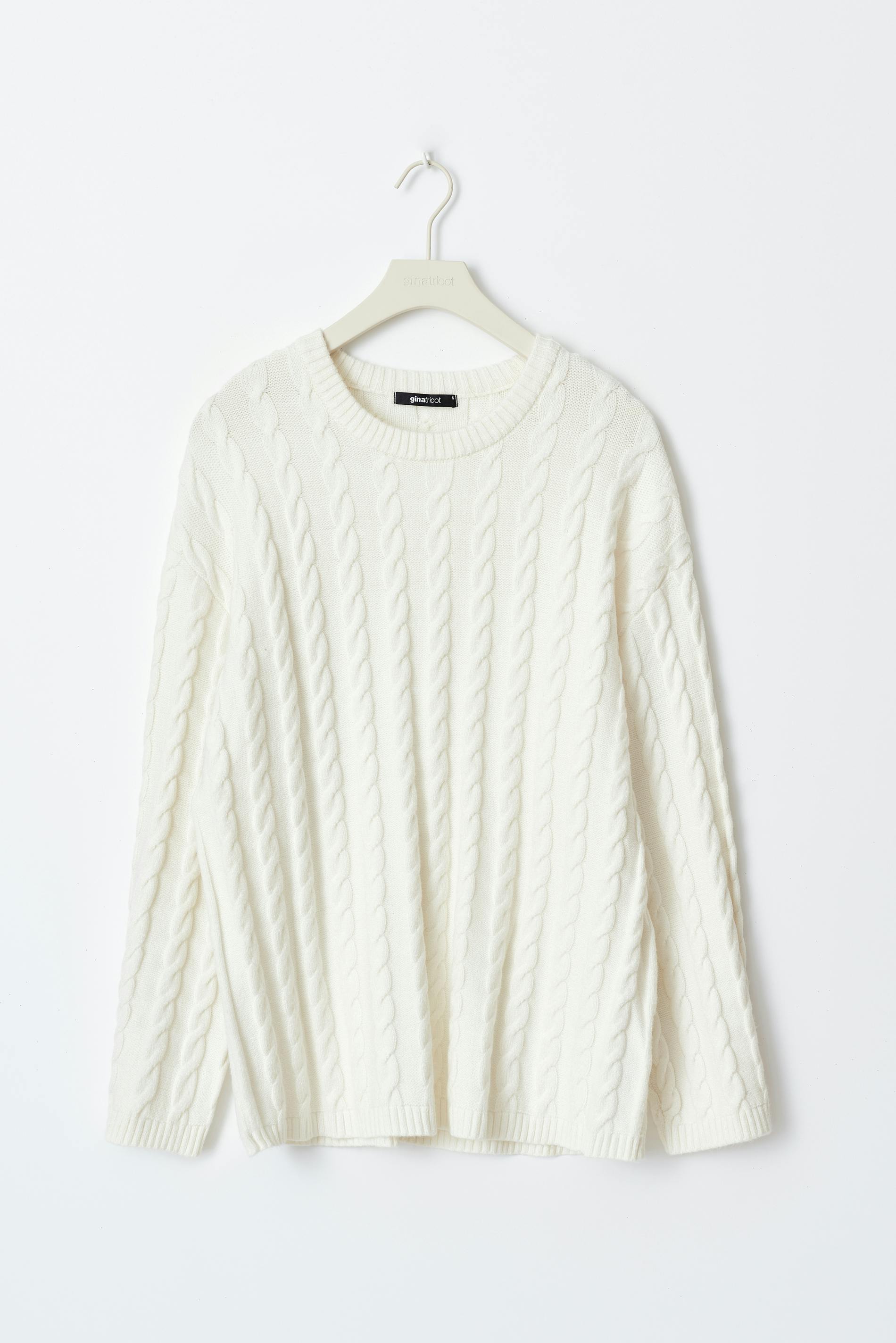 Knitted cable sweater