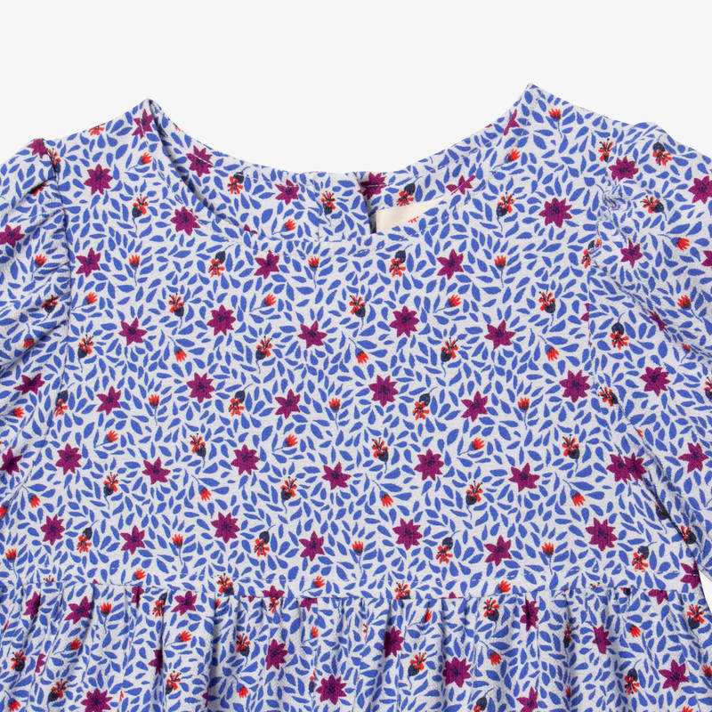 Robe fille micro fleurs bleue Catimini