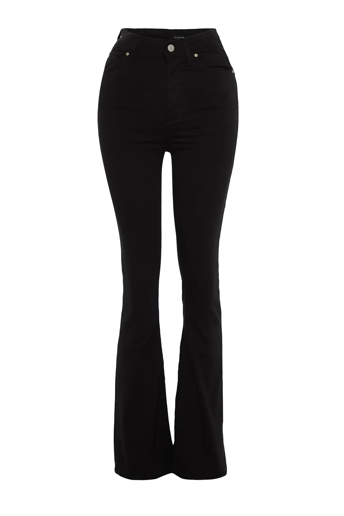 Trendyol Collection  Schwarze, lichtechte High Waist Flare Jeans TWOAW23JE00250