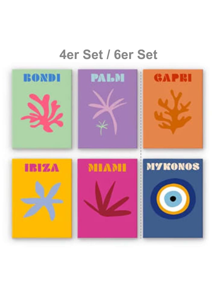 ARTNANAS Mini Malen nach Zahlen 4er/6er Set-