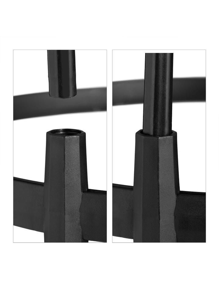 relaxdays 2 x Rankhilfe in Schwarz - (H)126 cm günstig kaufen onesize