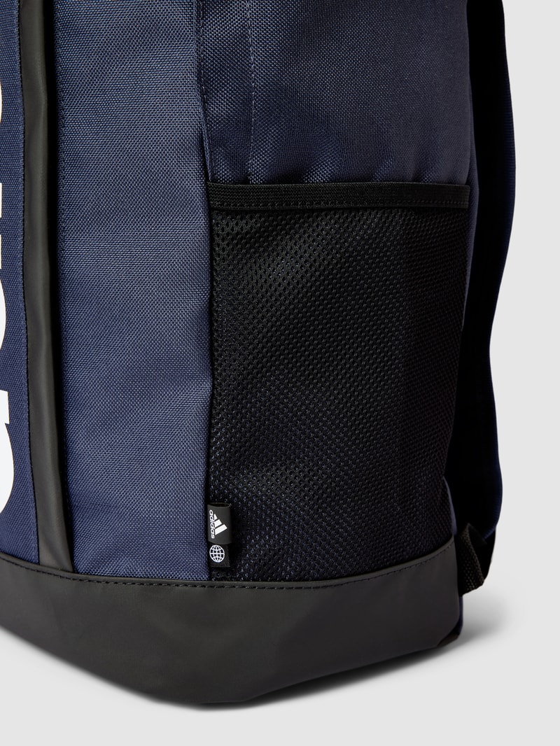 Rucksack mit Label-Print Modell 'LINEAR' in marineblau