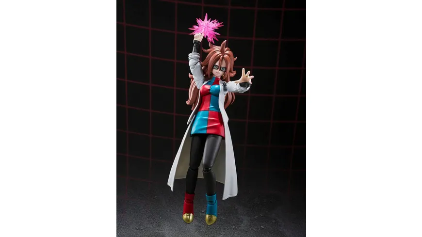 Dragon Ball FighterZ S.H. Figuarts Actionfigur Android 21 (Lab Coat) 15 cm, Anime Figur
