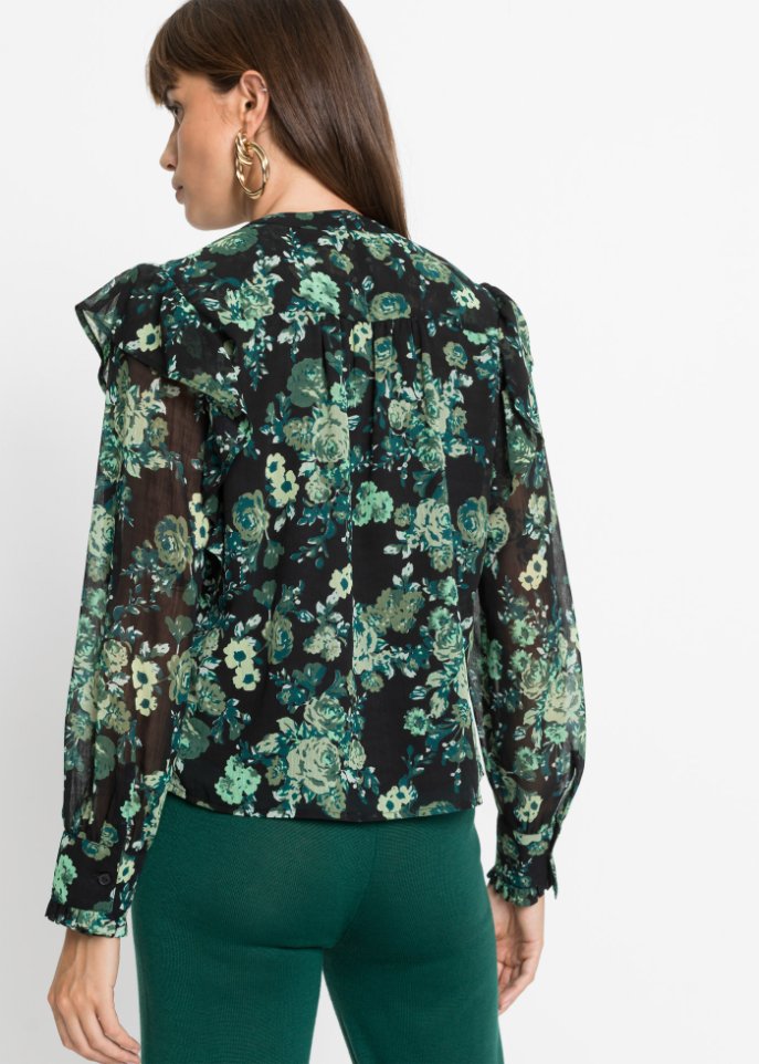 Bluse mit Volants