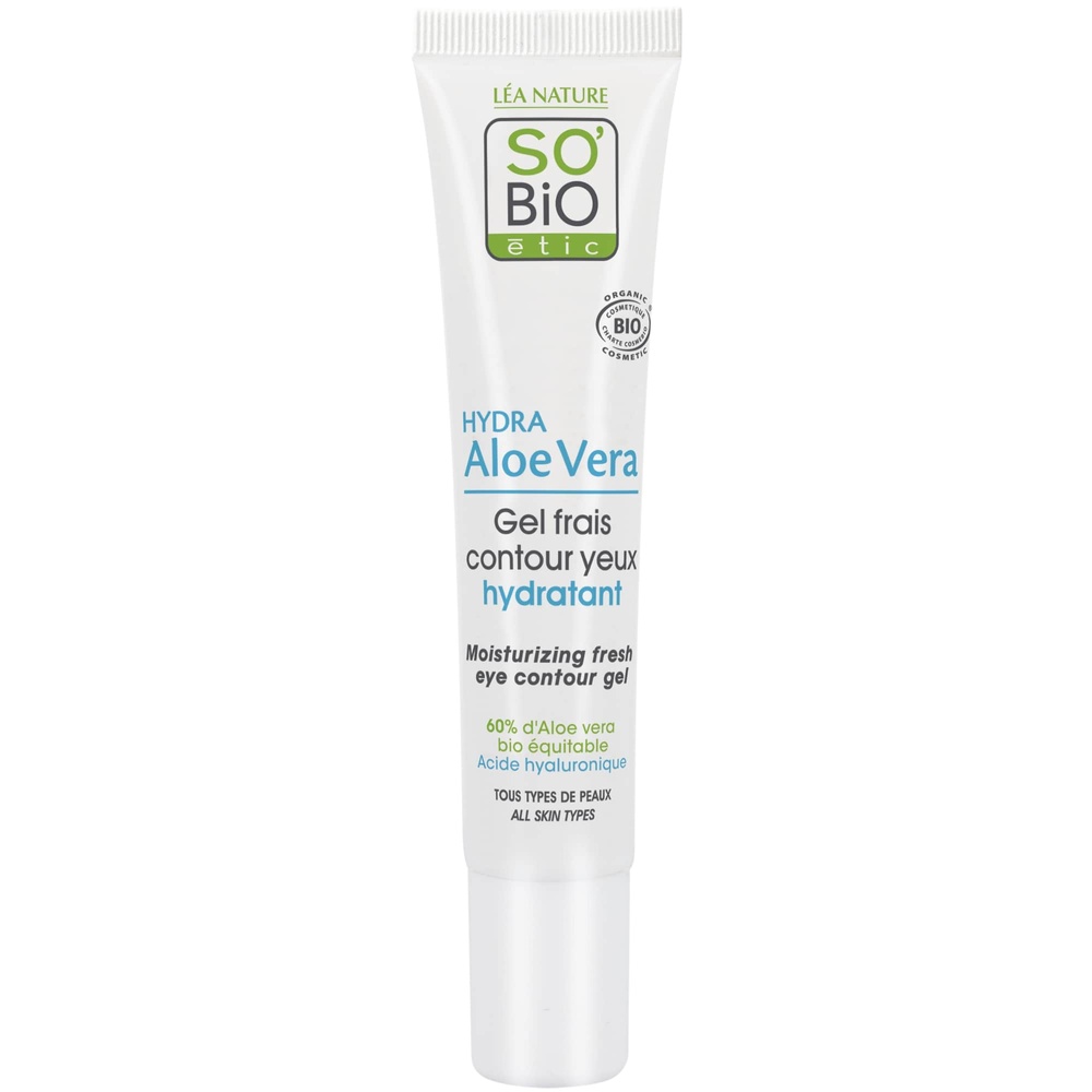 LÉA NATURE SO BiO étic Gel frais contour yeux hydratant¹, toustypes de peaux,          Hydra Aloe Vera Gel frais