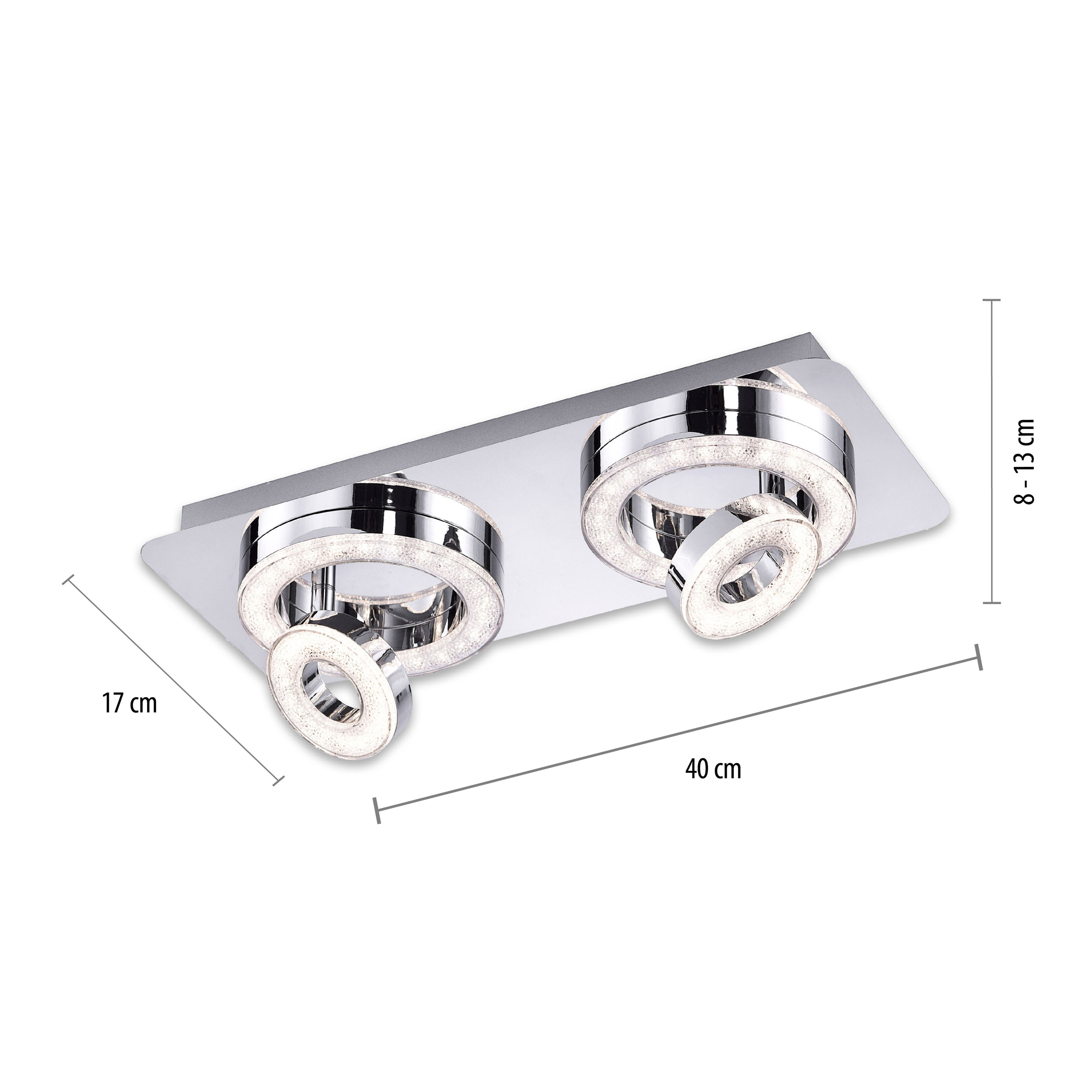 JUST LIGHT.LED-Deckenleuchte 4flg