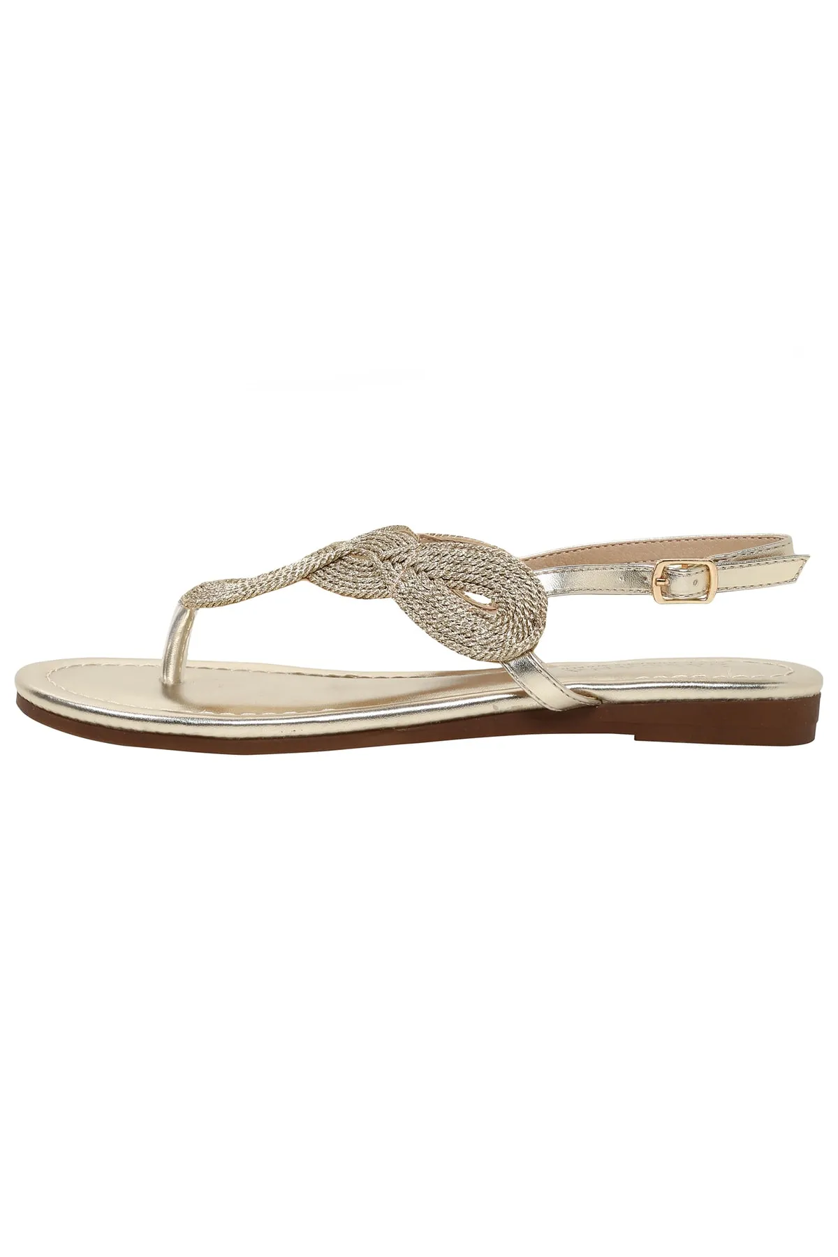 LASCANA  Sandalette - Goldfarben - Flacher Absatz
