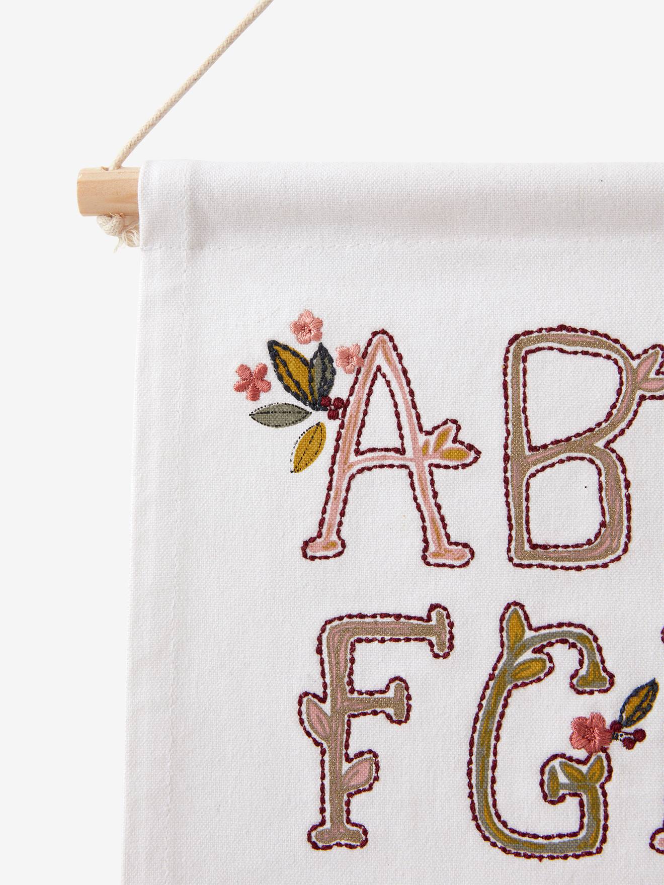 Abécédaire en toile GRENIER multicolore