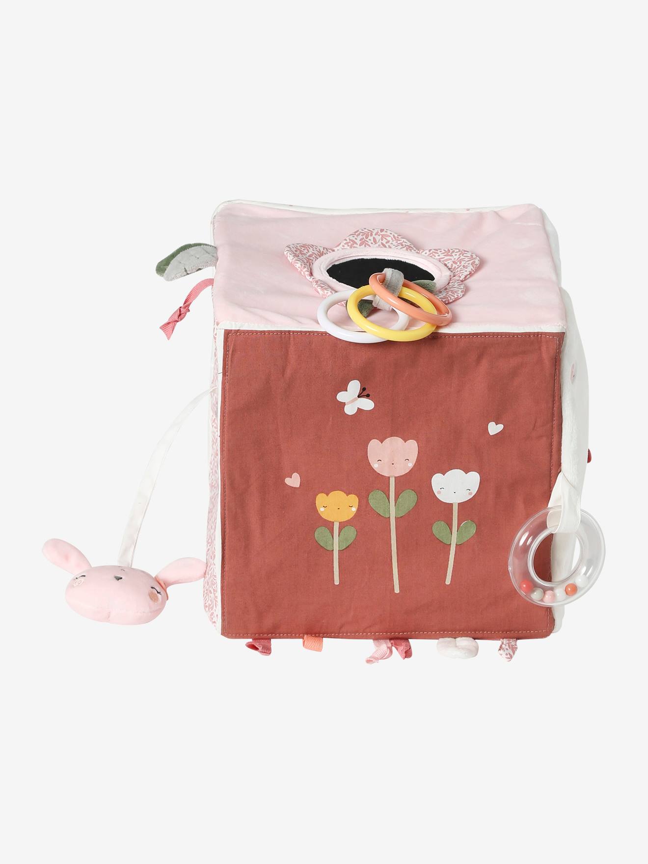 Vertbaudet Großer Baby Activity-Würfel ROSA WELT - rosa
