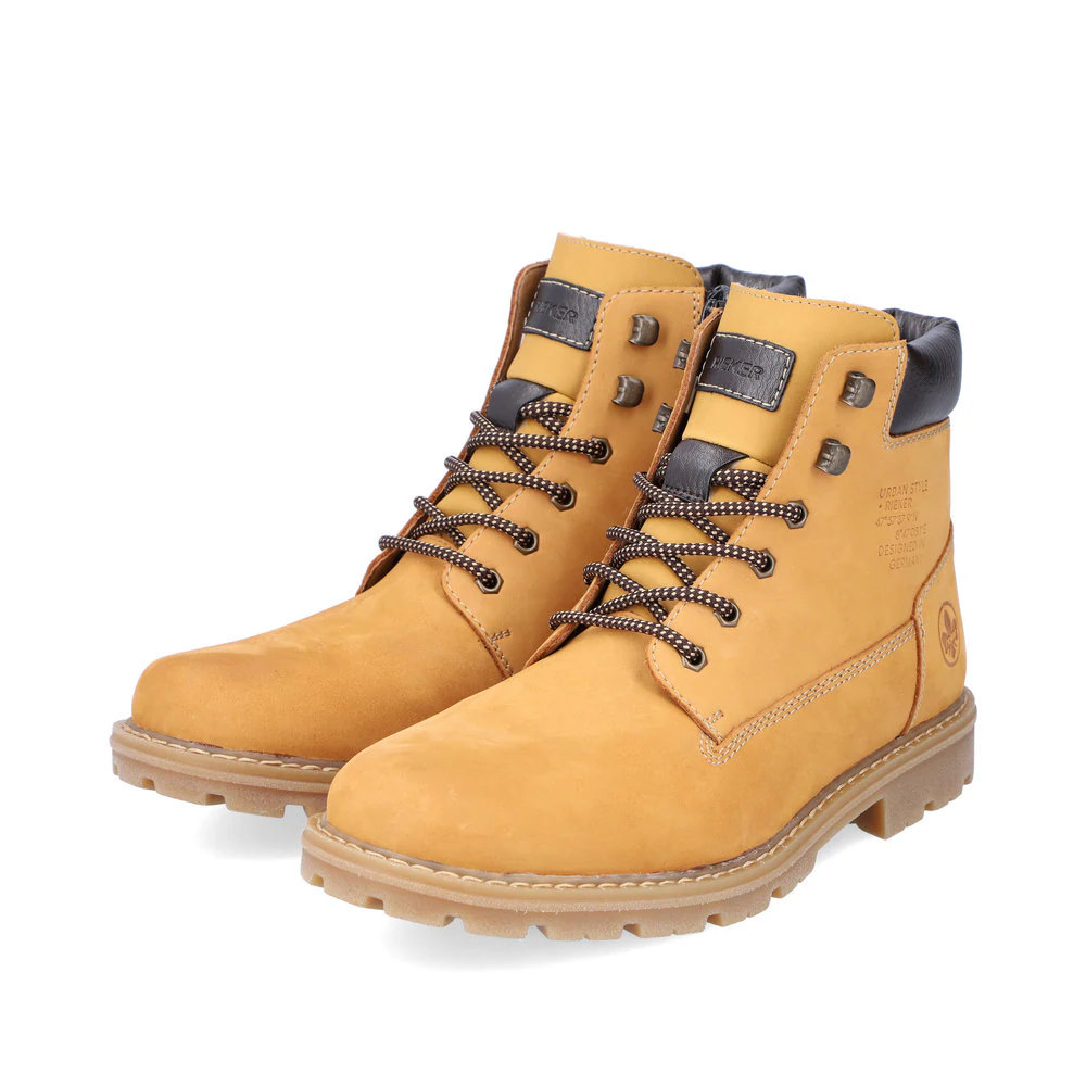 Rieker Herren Schnürstiefel goldgelb