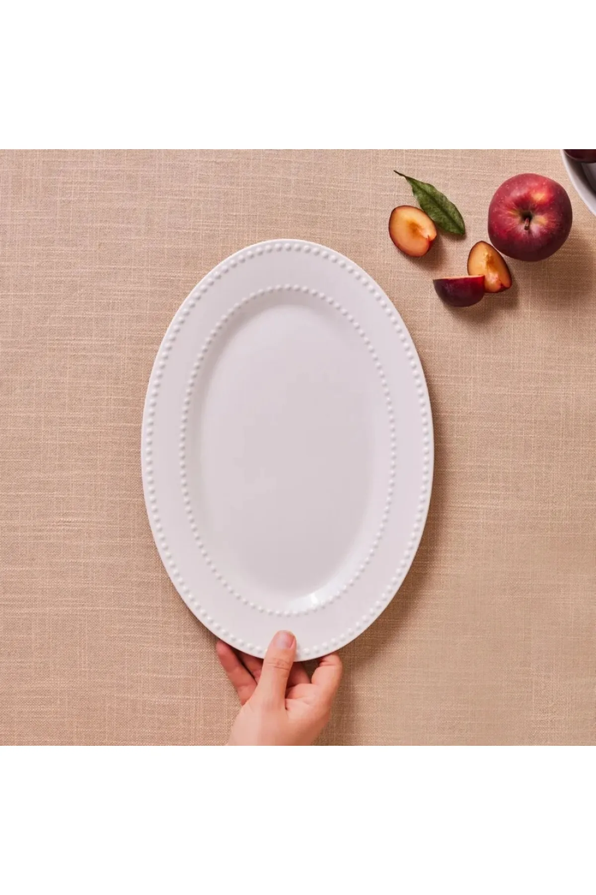Karaca  Cody Ovaler Teller 35 cm ideal für geschmackvolles Servieren und den täglichen Gebrauch