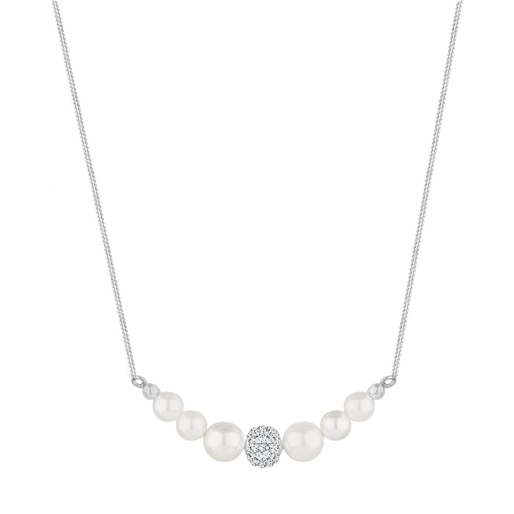 Elli Elli Collier Synthetischen Perlen Elegant 925 Silber collier
