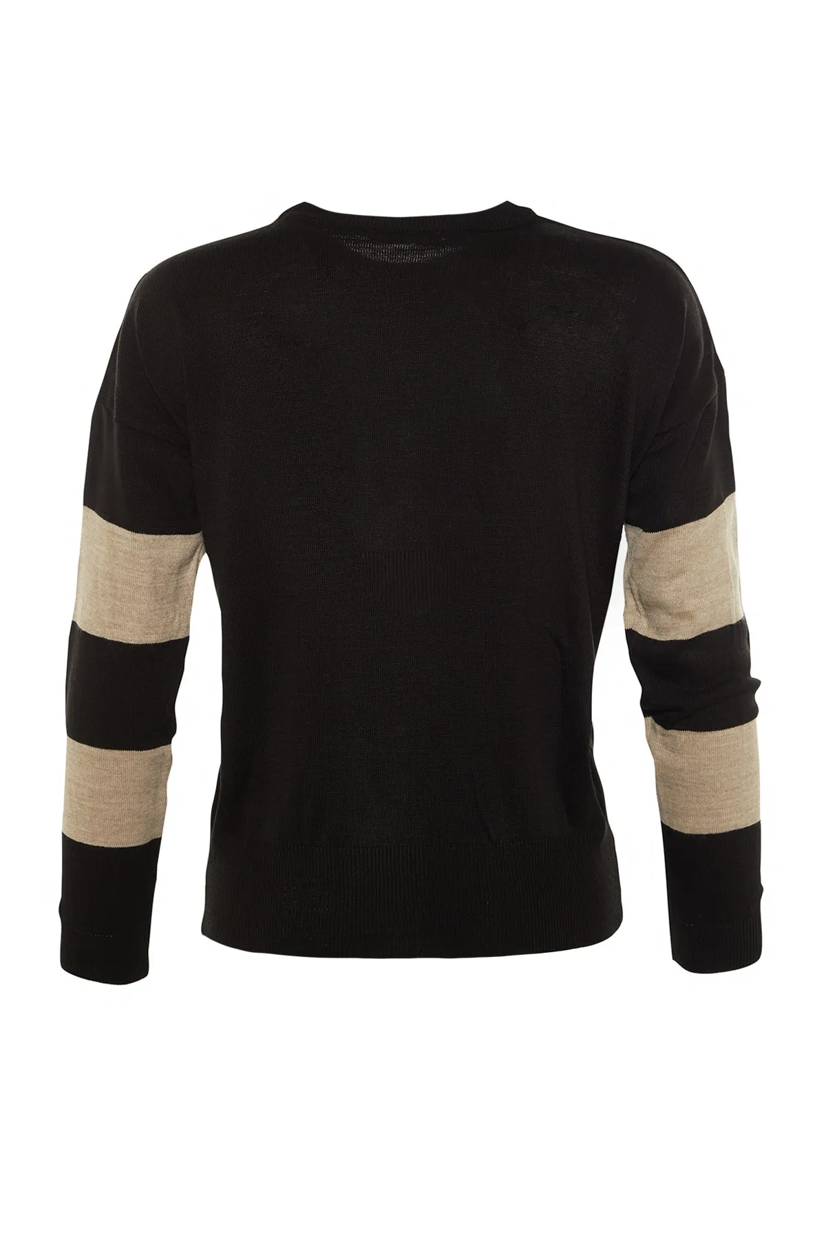 Trendyol Collection  Kamelfarbener Blockstrick-Strickpullover mit Rundhalsausschnitt TWOAW20KZ0909