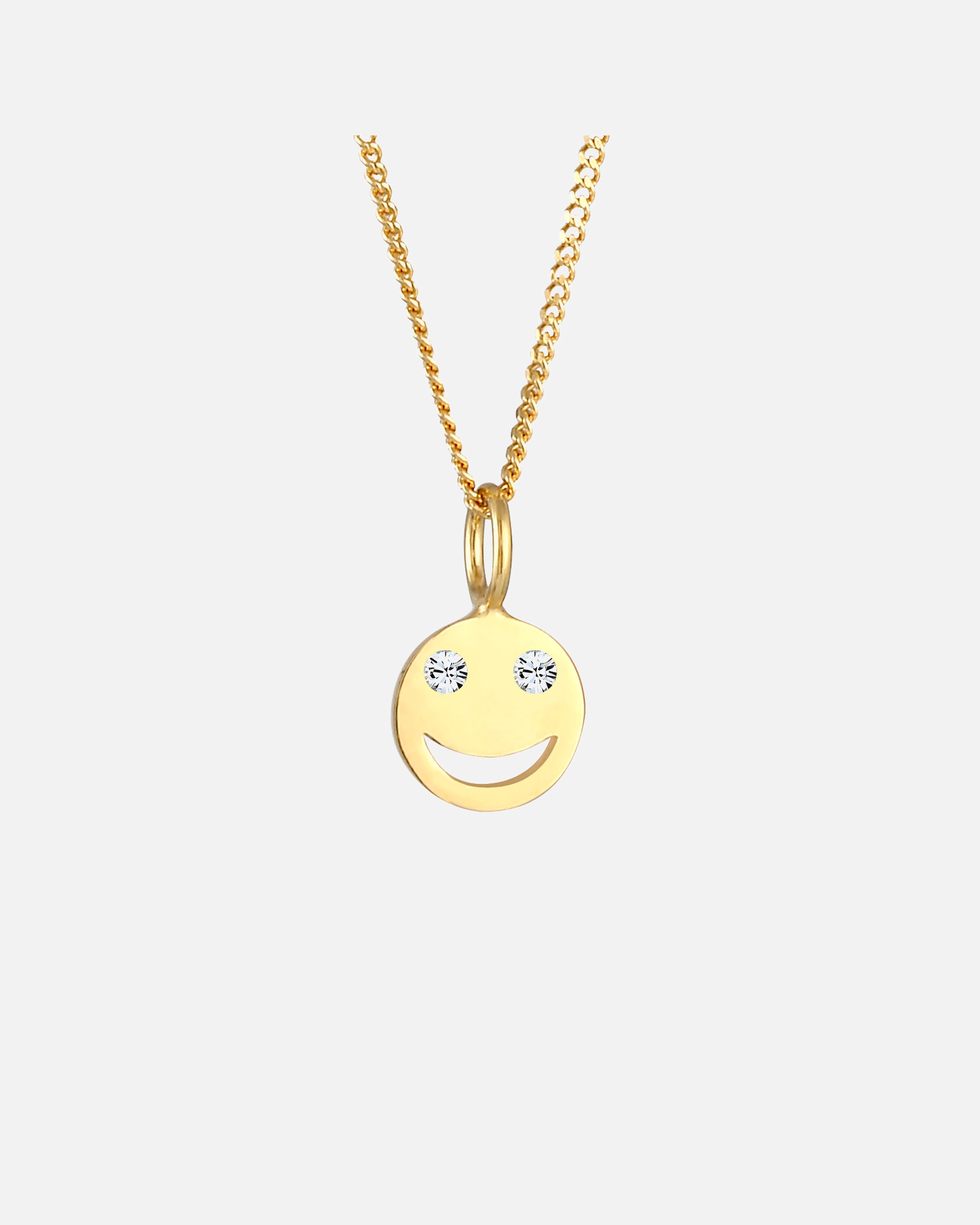 Ciondolo da donna Elli con faccina sorridente e cristalli in argento sterling 925