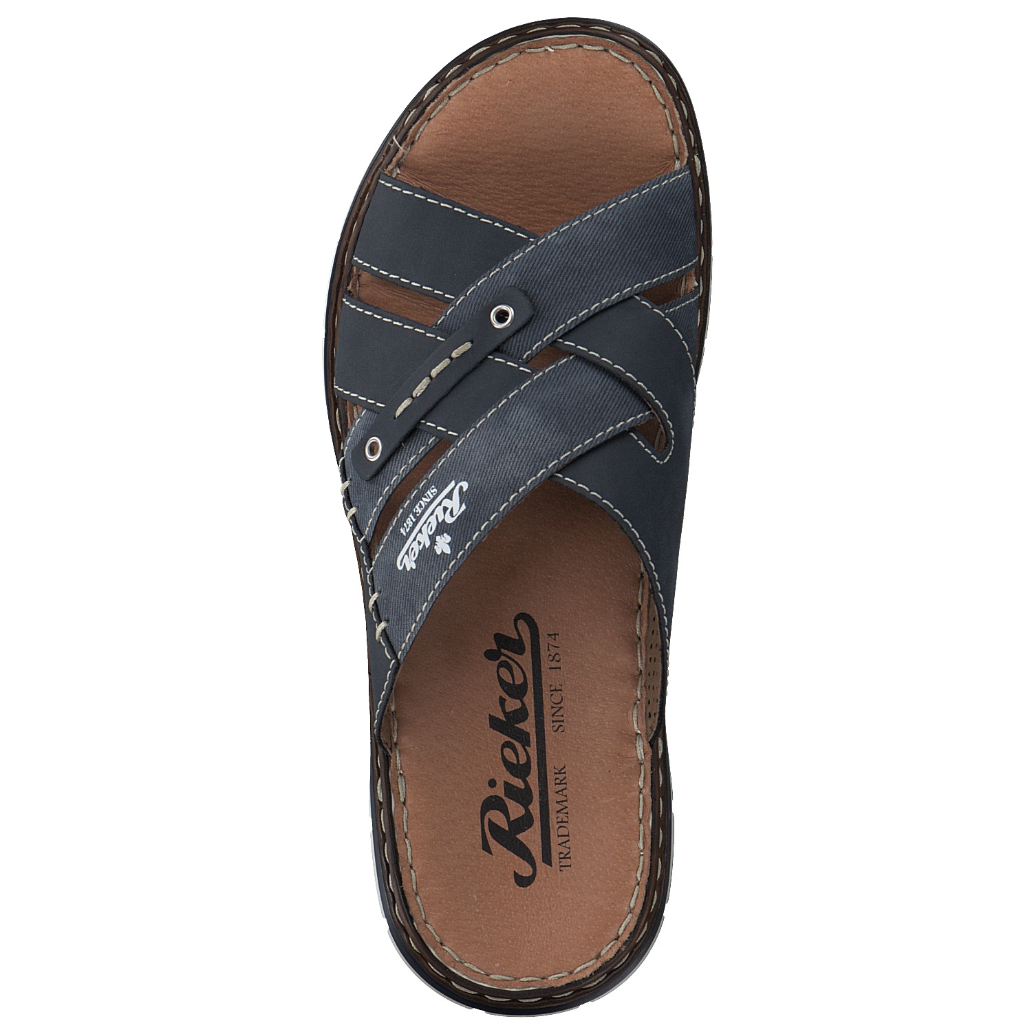 Rieker 25199, Pantoletten, Herren, Grau (Whitedenim/Jeans)