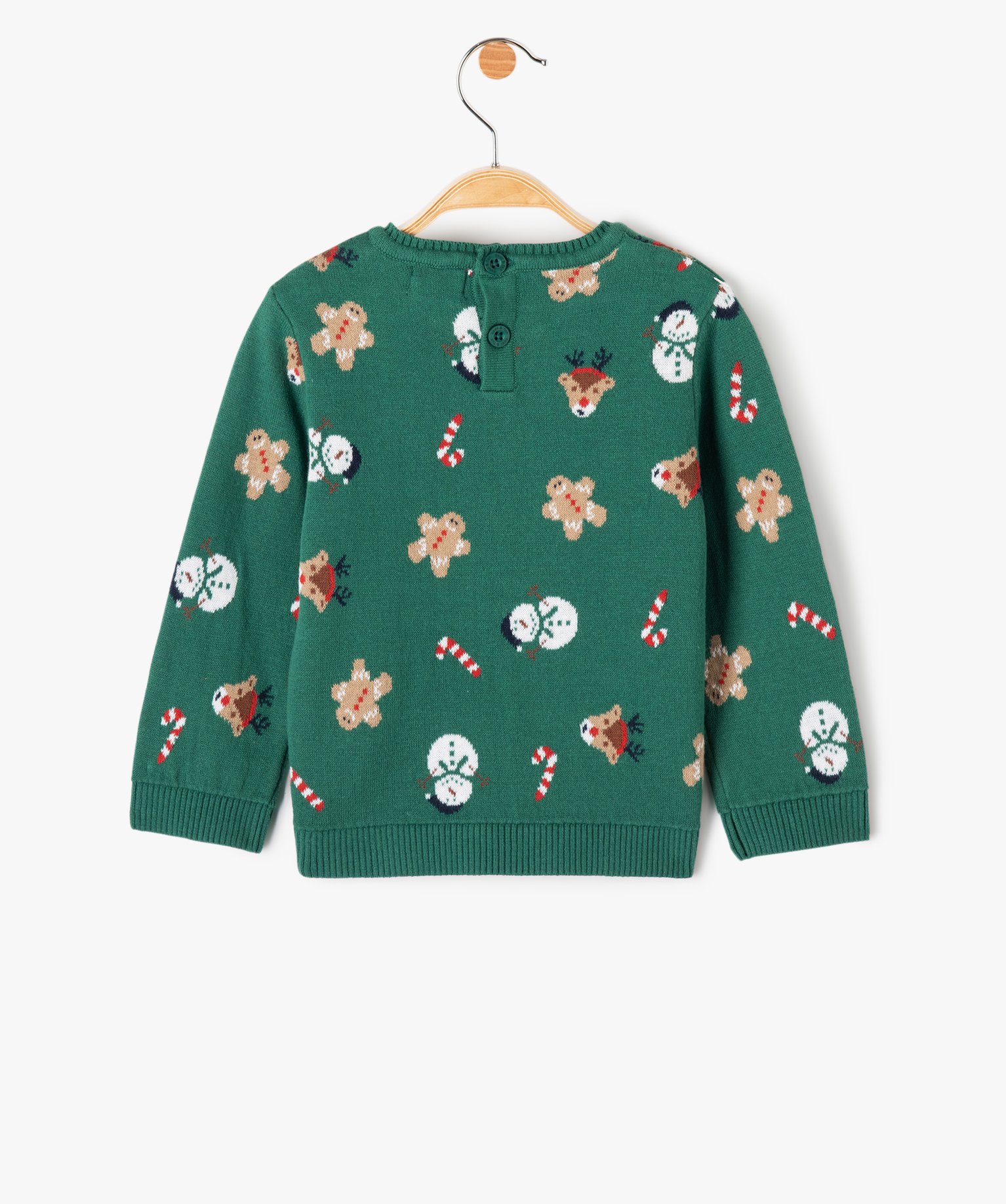 Pull de Nol bébé à motifs vert | GEMO