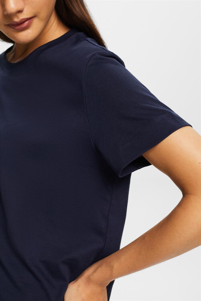 Baumwoll-T-Shirt mit Rundhalsausschnitt