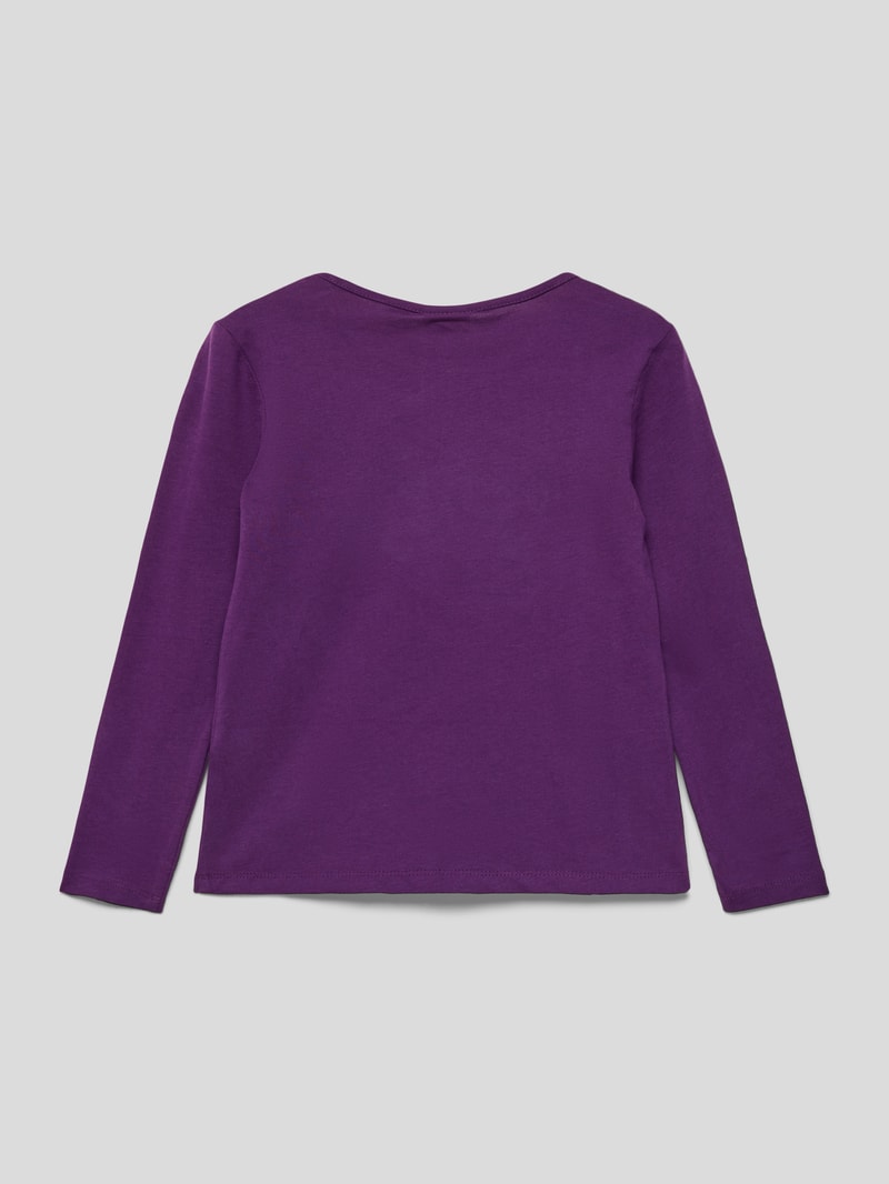 Longsleeve mit Motiv-Print in lila