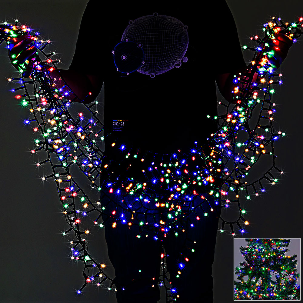 DEUBA Weihnachtslichterkette 700 LED 14m bunt