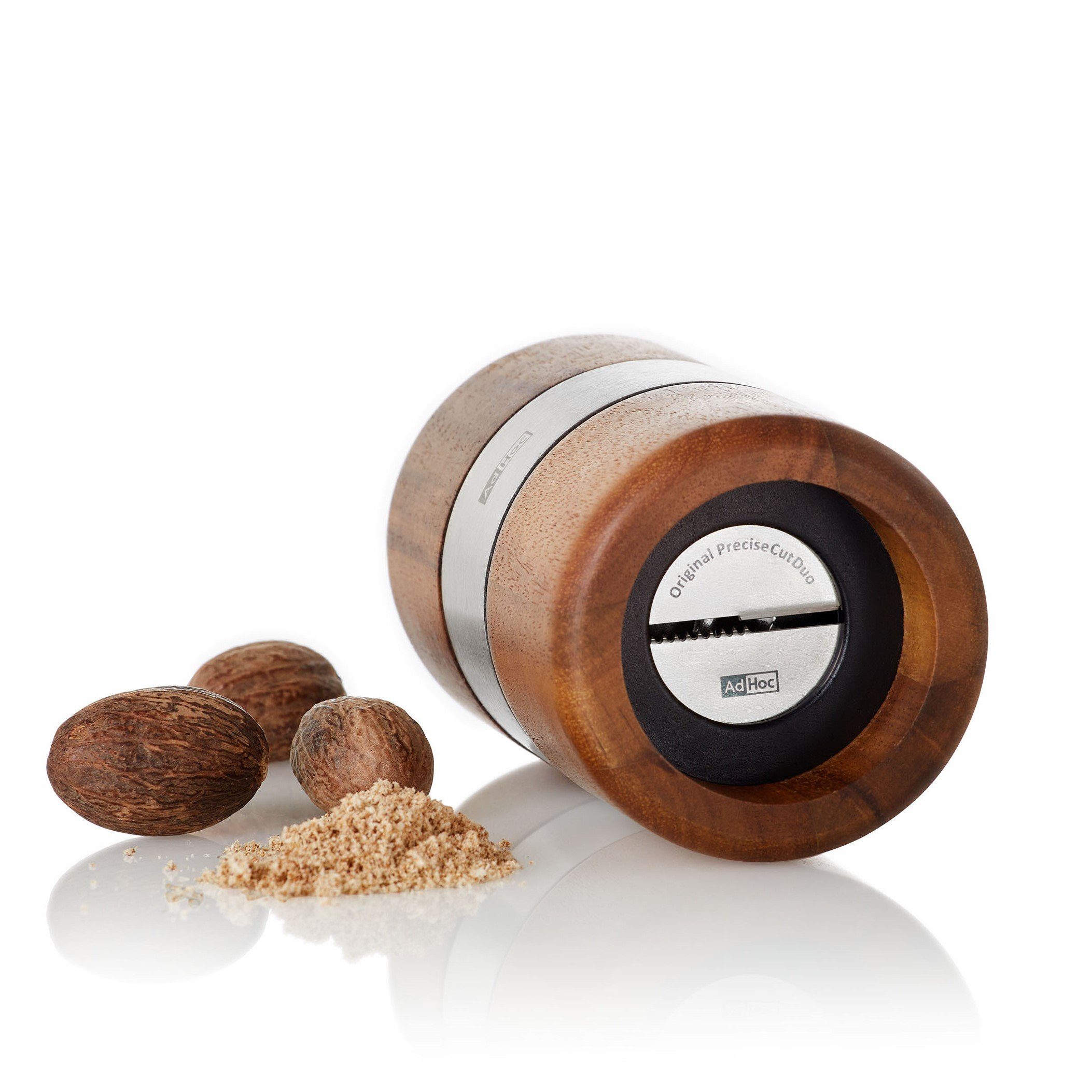 AdHoc Muskatmühle Muskato manuell, hochwertige Gewürzmühle, auch für Tonkabohnen