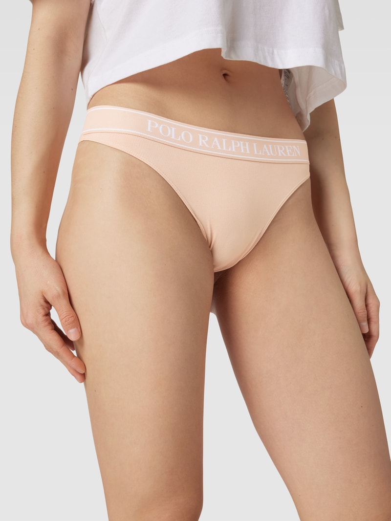 String mit elastischem Bund in rosé