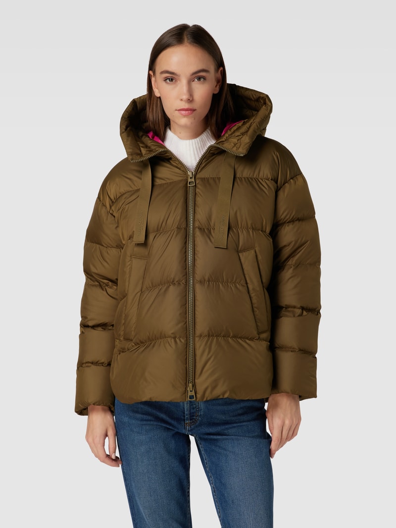 Dauenjacke mit Daunen-Feder-Füllung in khaki