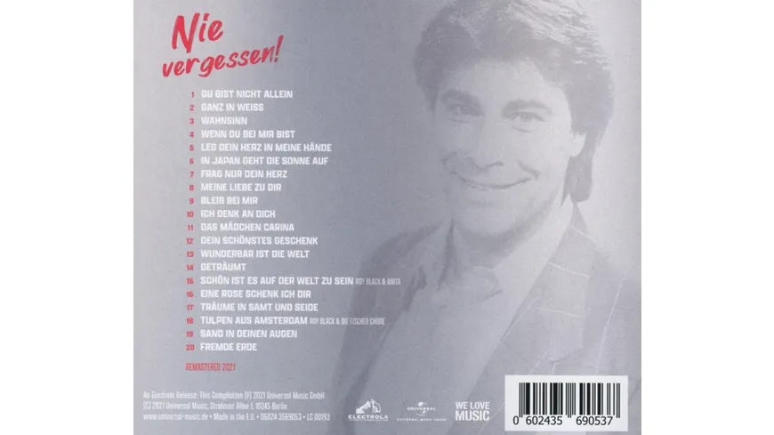 NIE VERGESSEN! DIE GRÖßTEN HITS EINER LEGENDE