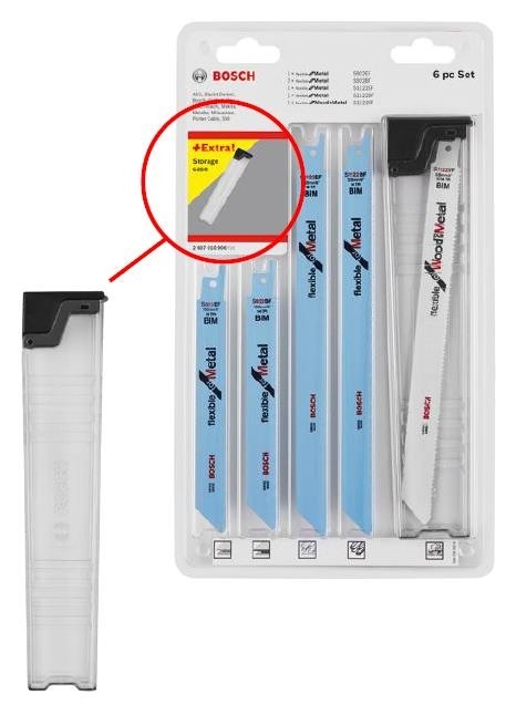 Bosch Blue Accessories 2607010906 Tigersågbladssats för trä och metall, 6 delar, blisterförpackning