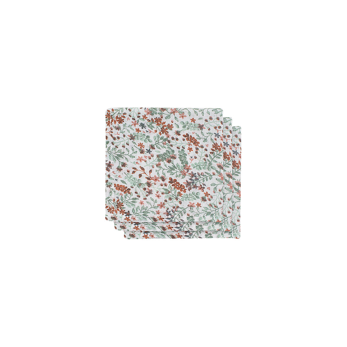 Mull Mundtuch 3er Set, 31 x 31 cm, Bloom