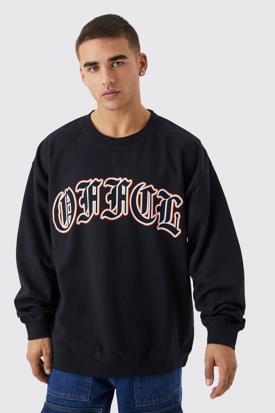 Oversize Sweatshirt mit Official-Print