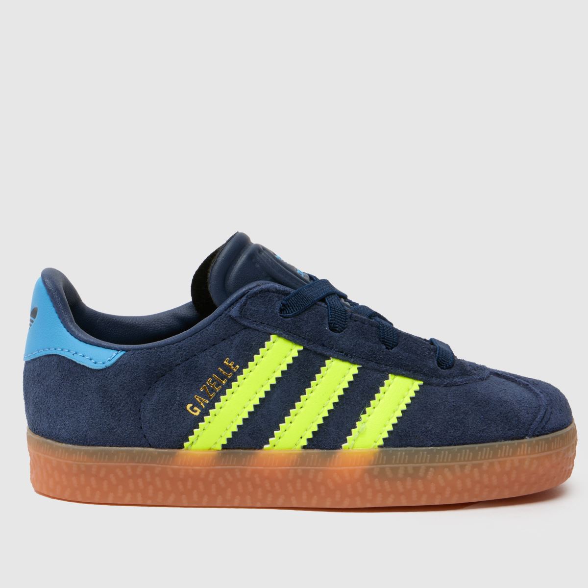 adidas marinblå multifärgade Gazelle-sneakers för småbarn