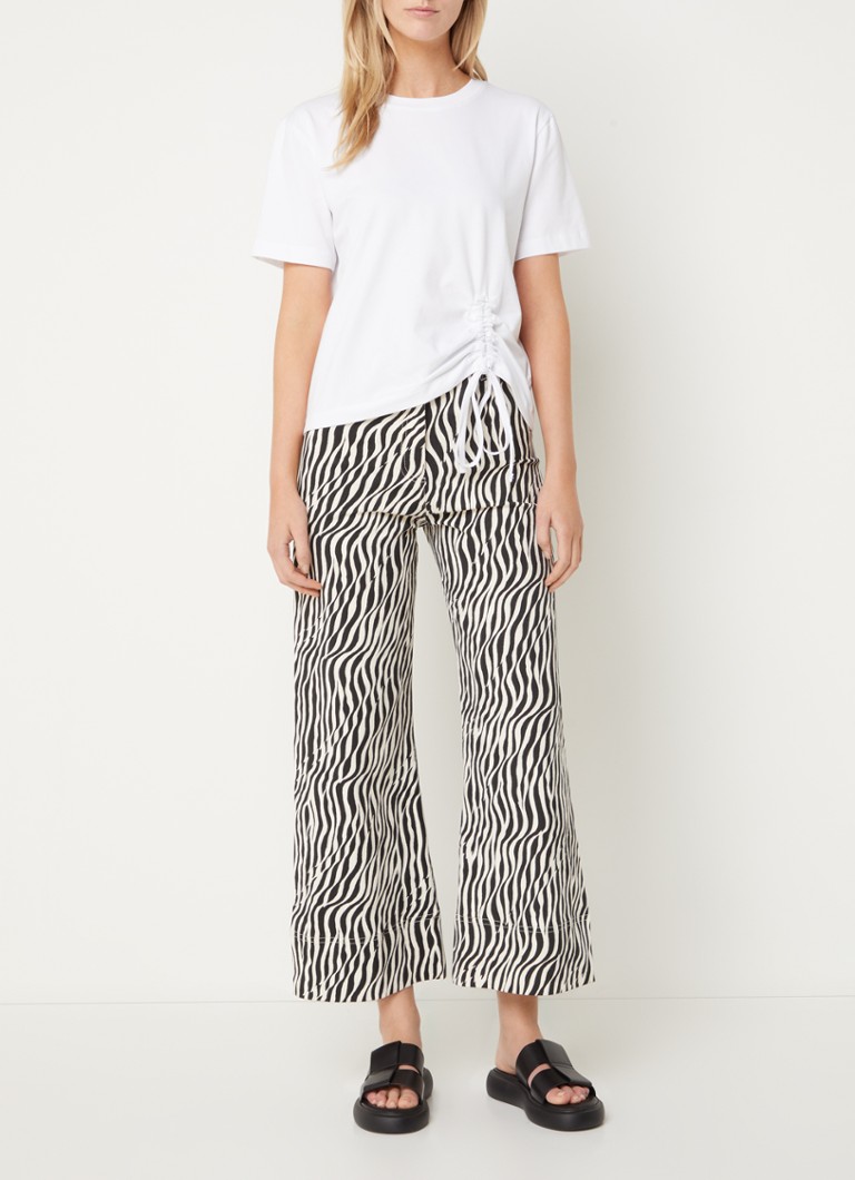 French Connection Rallie t-shirt with drawstring detail