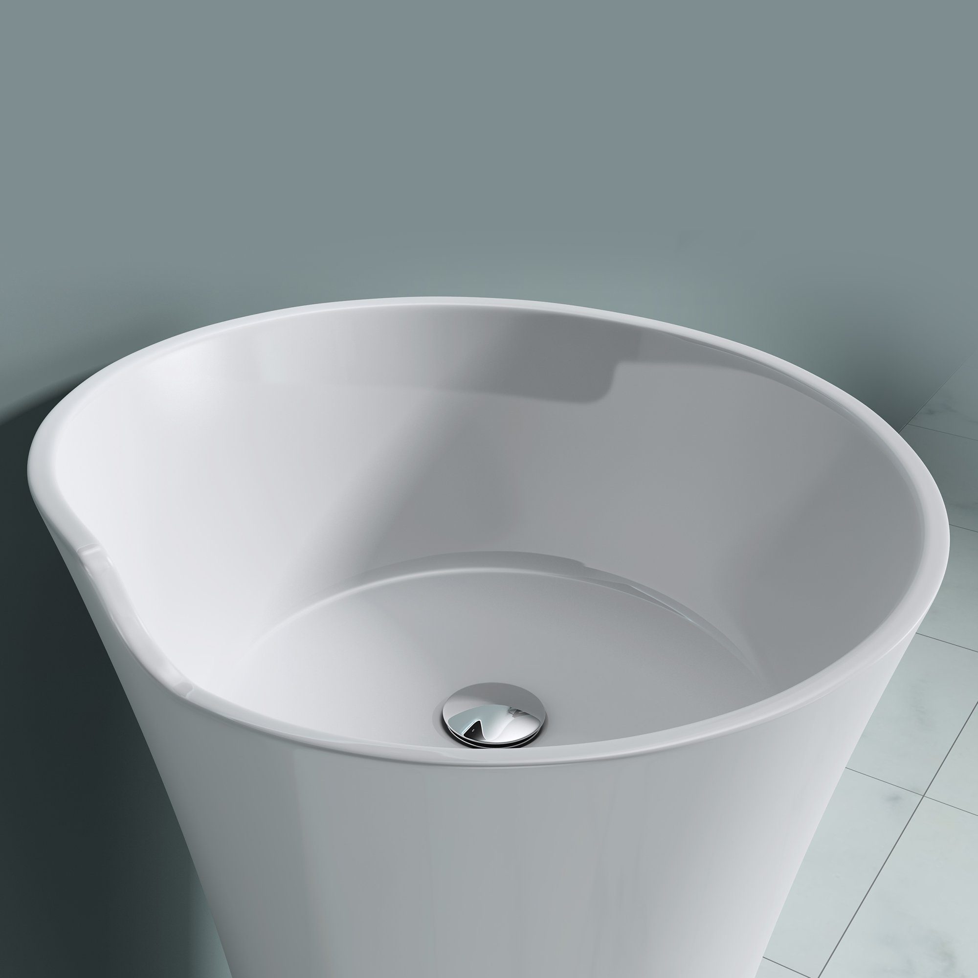 doporro Waschbecken doporro Design Standwaschbecken DxH 52,3x90 cm Colossum30 aus Gussmarmor Waschtisch Waschplatz Standsäule