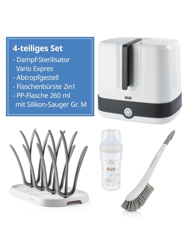 NUK 4-tlg. Reinigungs-Set für Babyflaschen - in weiss,grau günstig kaufen onesize