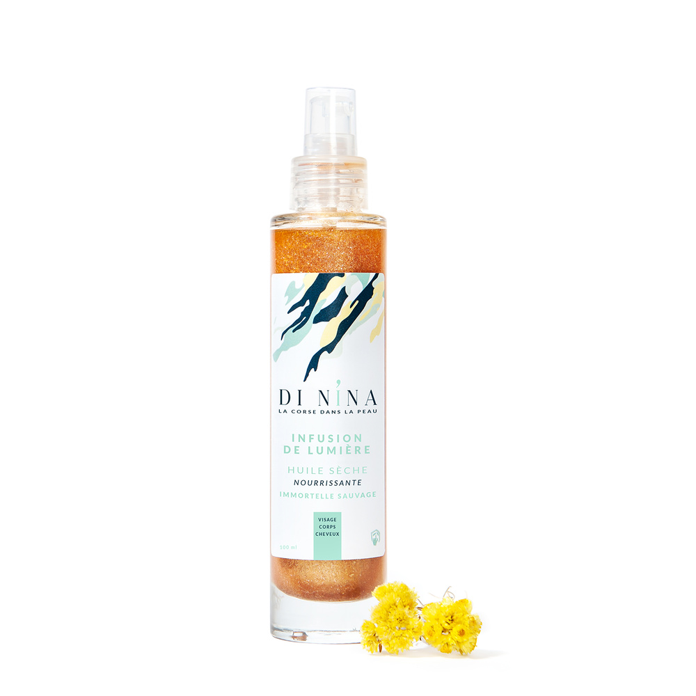 di nina Infusion de lumière scintillante Huile sèche