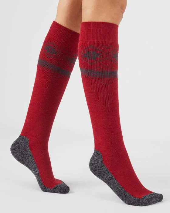 Chaussettes hautes de ski mixtes maille chaude Thermolactyl